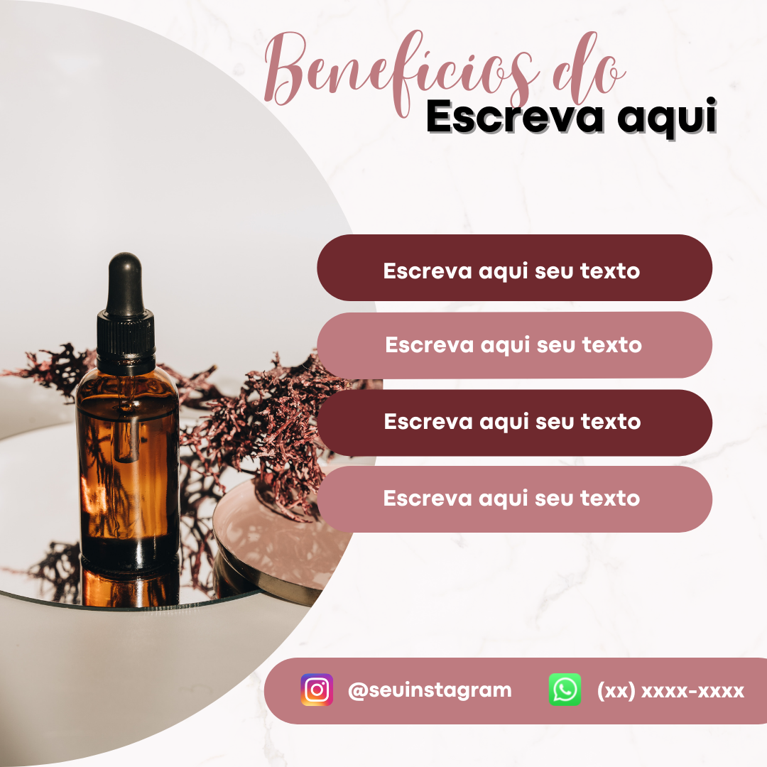 Canva Aromaterapia e óleos essenciais Artes para as suas redes sociais