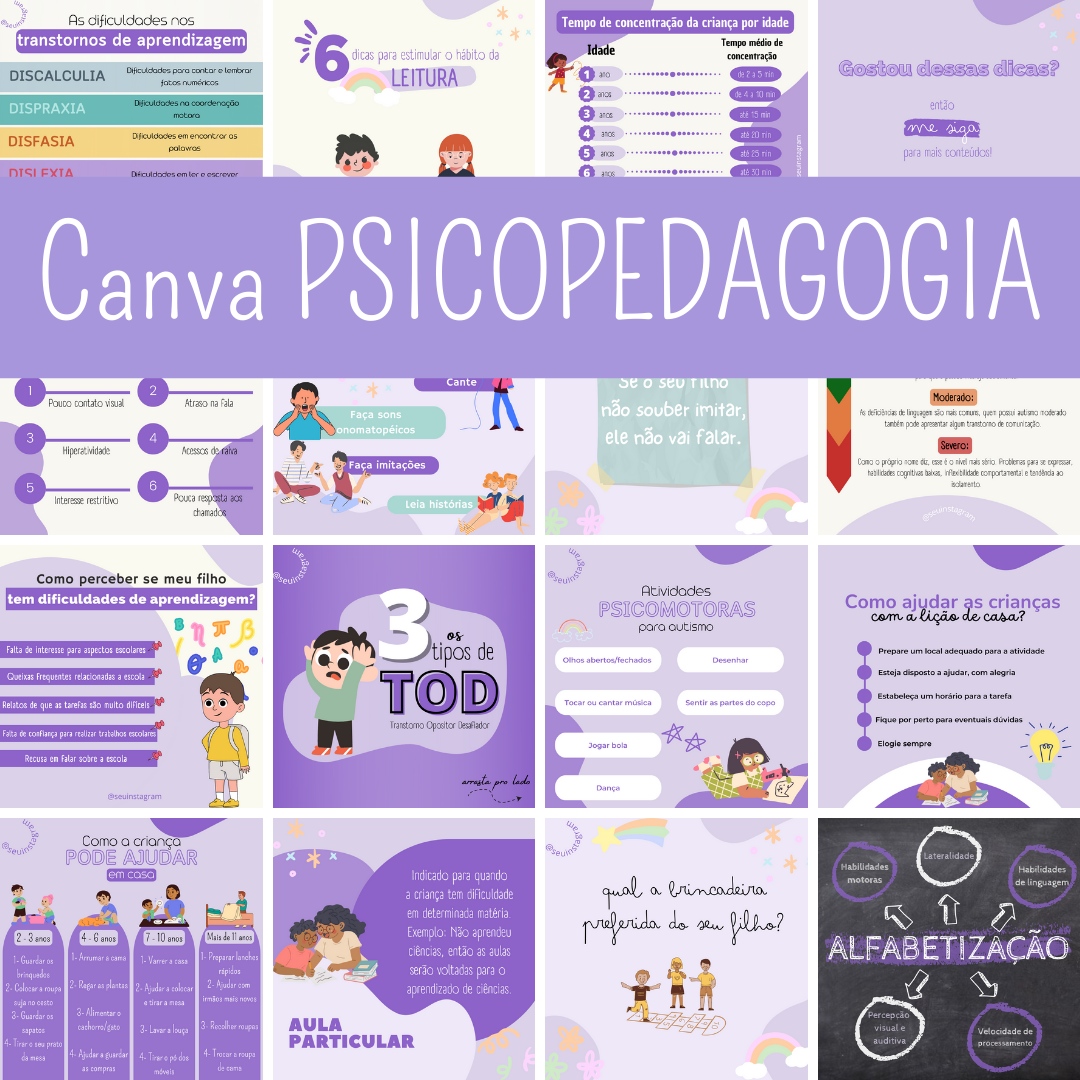 Canva Psicopedagogia Artes Para As Suas Redes Sociais