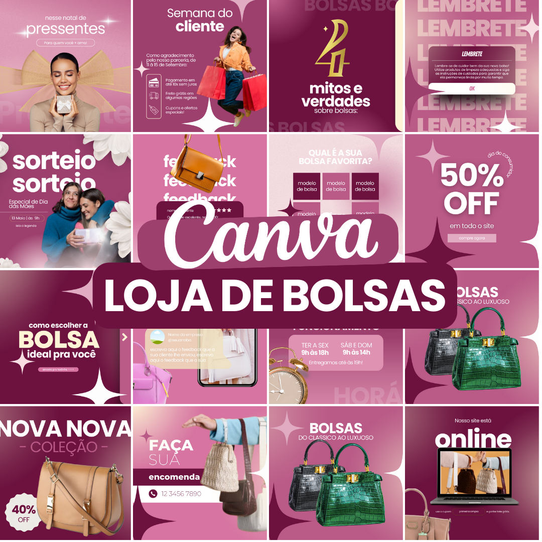 Canva Bolsas Artes Para As Suas Redes Sociais