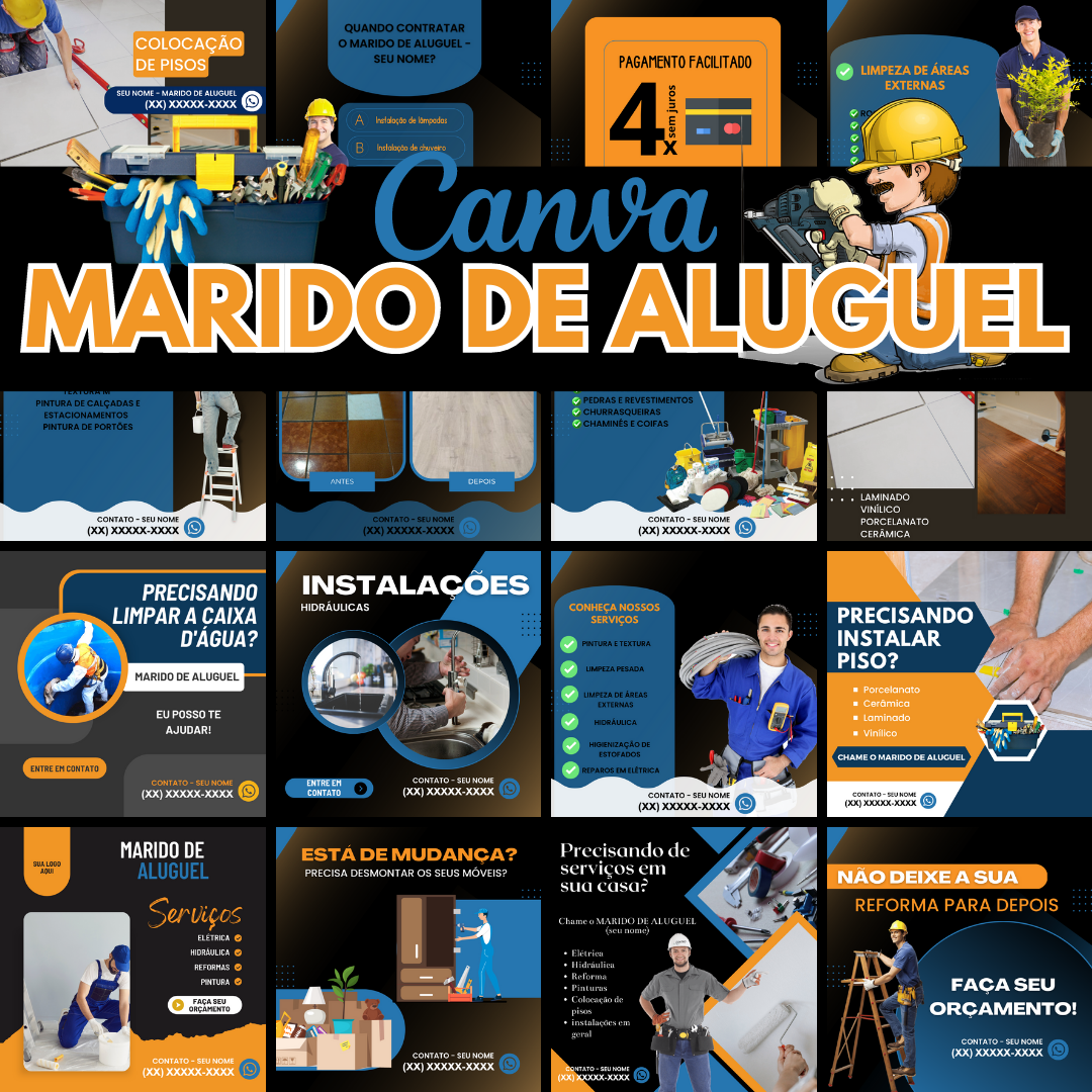 Canva MARIDO DE ALUGUEL - Artes para as suas redes sociais